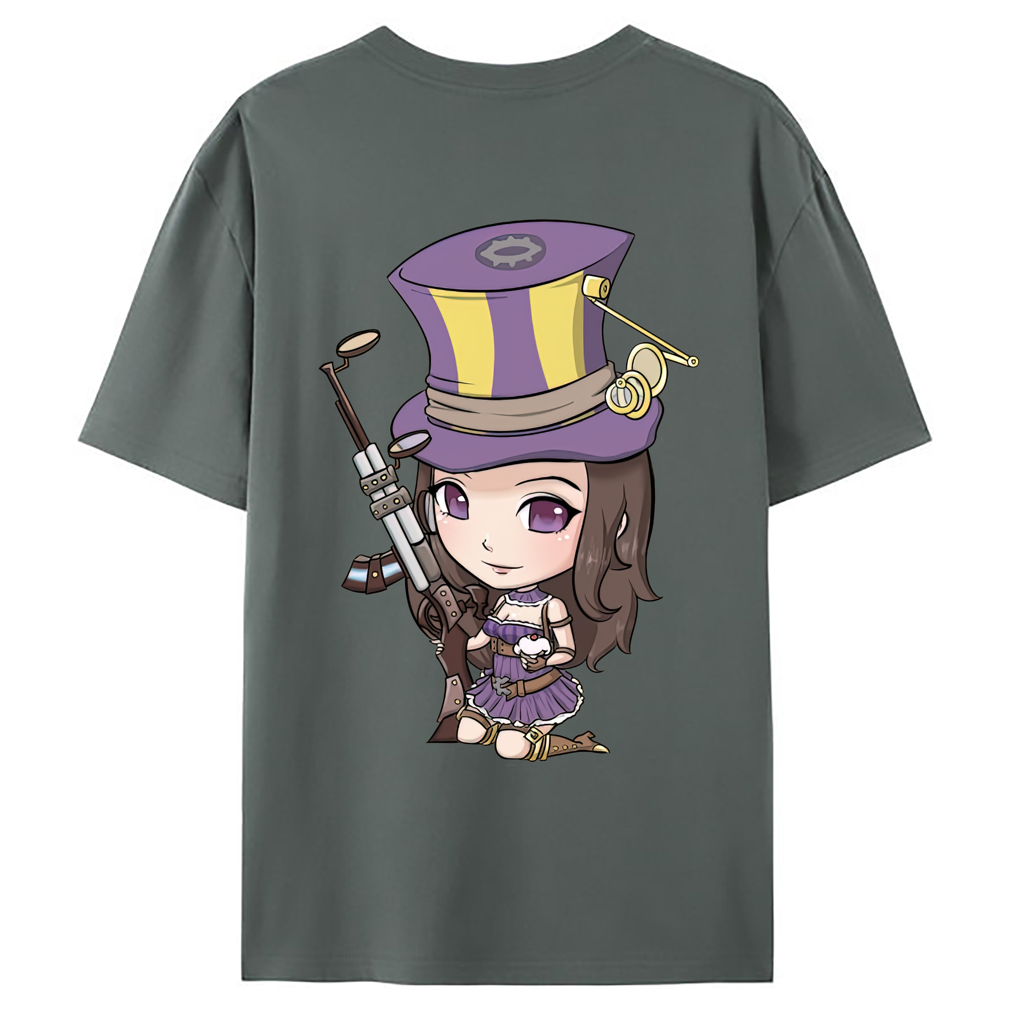 （画像用） リーグ・オブ・レジェンド League of Legends LOL 綿100％ メンズ半袖Tシャツ（バックプリント） 通気性